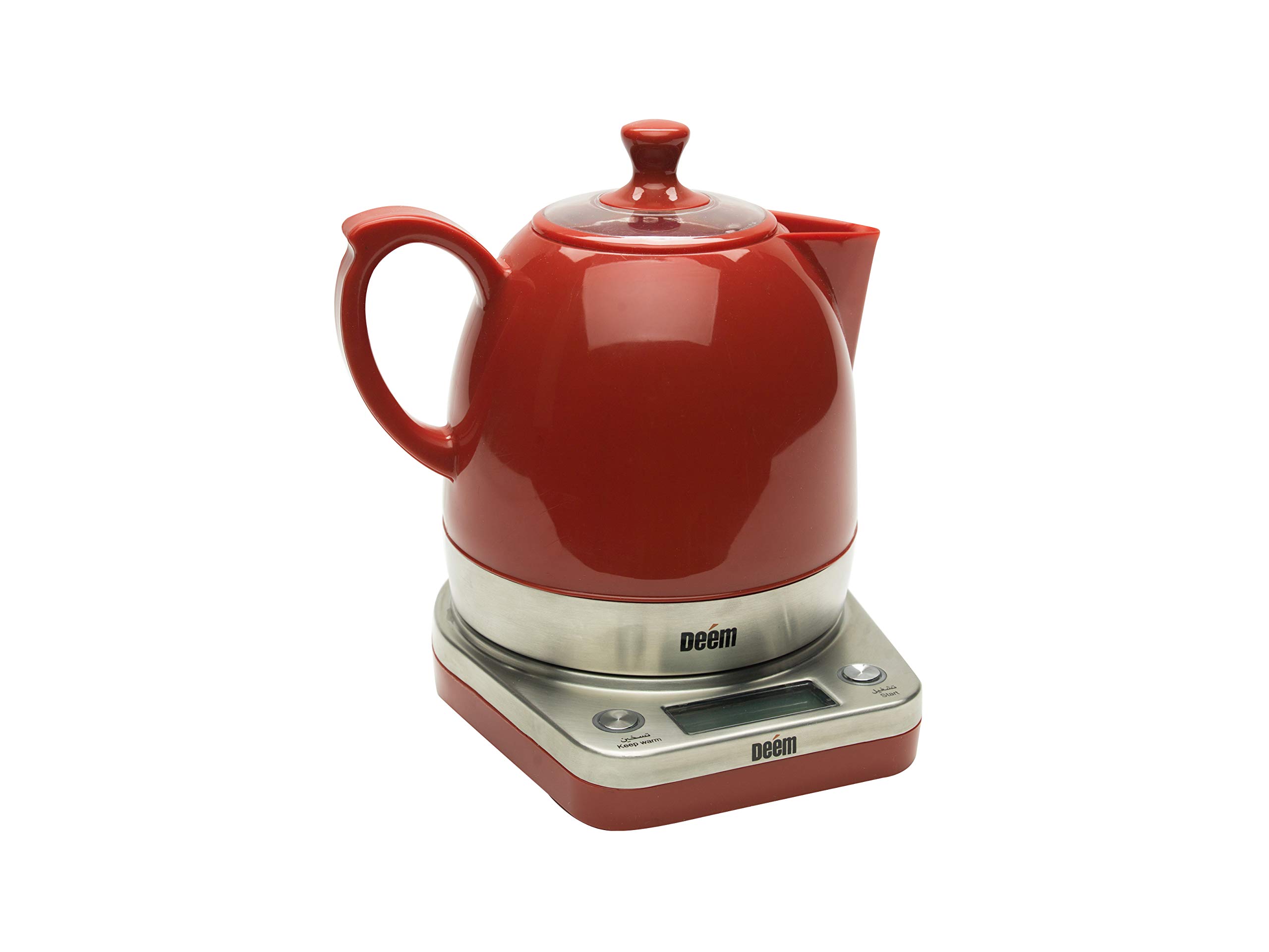 Deem Karak Tea Maker, 1 Liter, Red, Ad- Epkt- 1012A, Ceramic Material