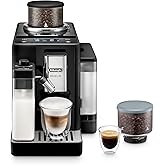 De'Longhi Rivelia Automatic Espresso Machine, Milk Frother, Black | #1 Worldwide Espresso Machine Maker, Removable Bean Hoppers, 18 One-Touch Recipes, Milk Frother, 4 Unique Colors