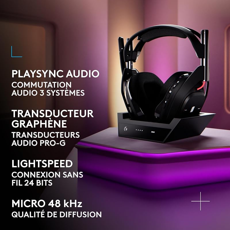 Astro A50 LIGHTSPEED, casque gaming sans fil + station