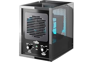 Prolux New Comfort 6 Stage UV, Ozone Generator Air Purifier Cleaner HEPA, Covers 3000 Feet, Acrylic, Home or Commercial Use, Adjustable, Powerful Fan, Portable