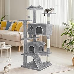 DUMOS 54-inch Indoor Cat Tree Tower –Multi-Level