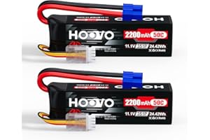 HOOVO 3S 11.1V Lipo Battery 2200mAh 50C with EC3 Plug for RC Car Boat Truck Multi-Motor Heli Airplane Quadcopter Helicopter Hobby