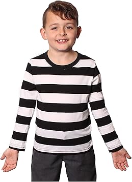 camiseta rayada blanca y negra