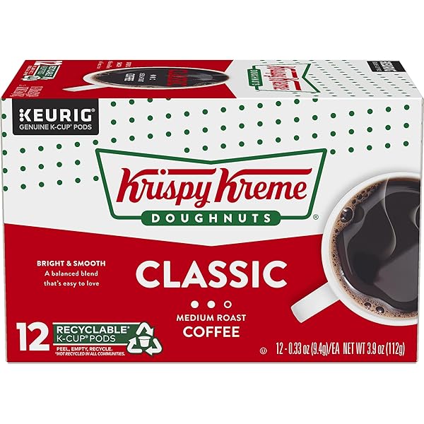 KRISPY KREME CLASSIC KEURIG SINGLE-SERVE K-CUP PODS, MEDIUM ROAST COFFEE, 12 COUNT