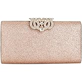 EROUGE Leather Sparkling Evening Clutch Purse Women Designer Handbag for Wedding Party | Leather, Sparkling, Purse, Designer, Wedding Party