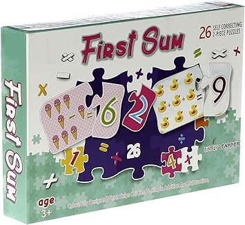 Silver Storm First Sum 26 Pcs Self Correcting 2-Piece (Educational Puzzles Game)