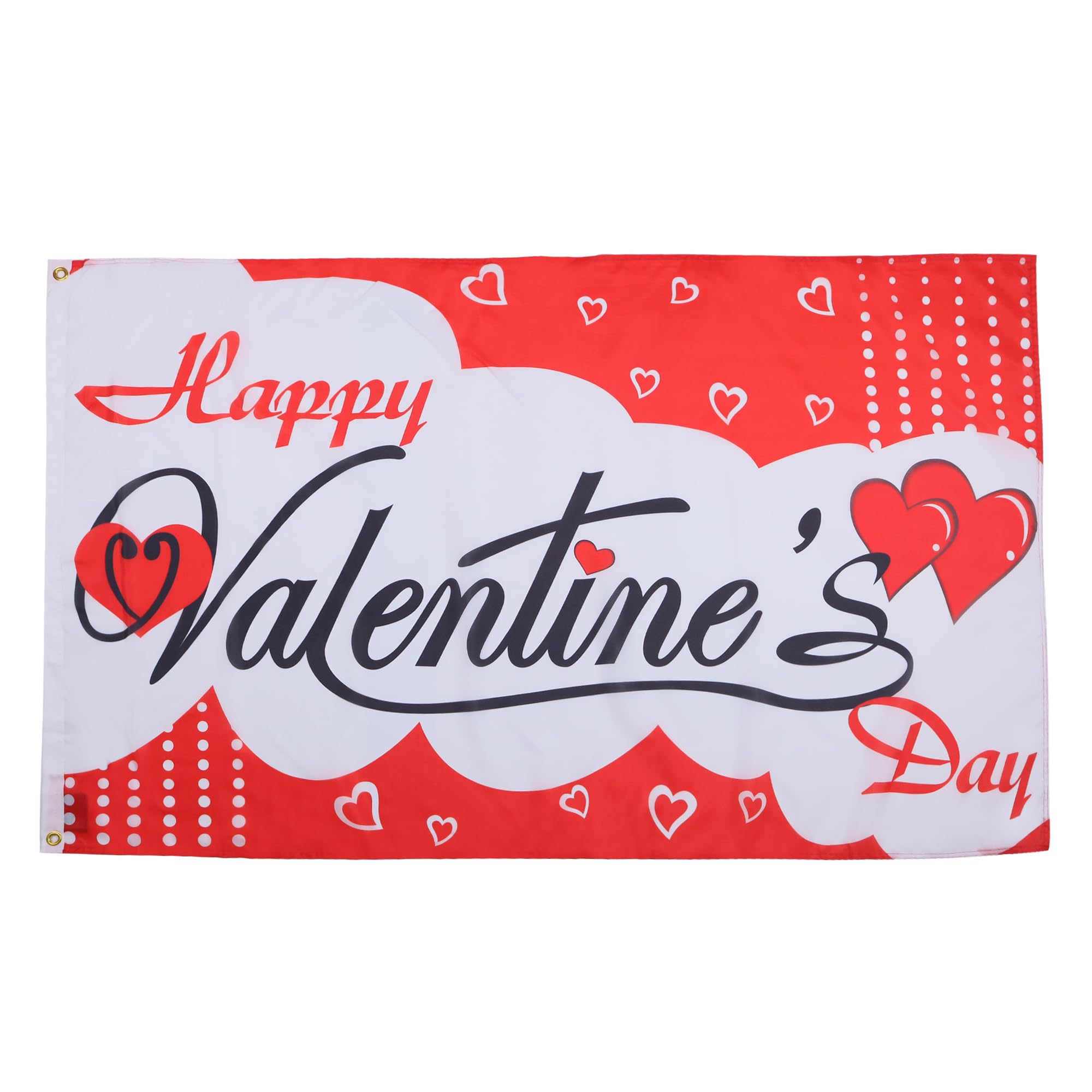 AZ FLAG - Happy Valentines Day Flag - 2x3 Ft - 100D Polyester Saint Valentine'S Day Banner with Two Metal Grommets - Fade Resistant - Vivid Colors - 2' x 3' Feet - 90x60 Cm