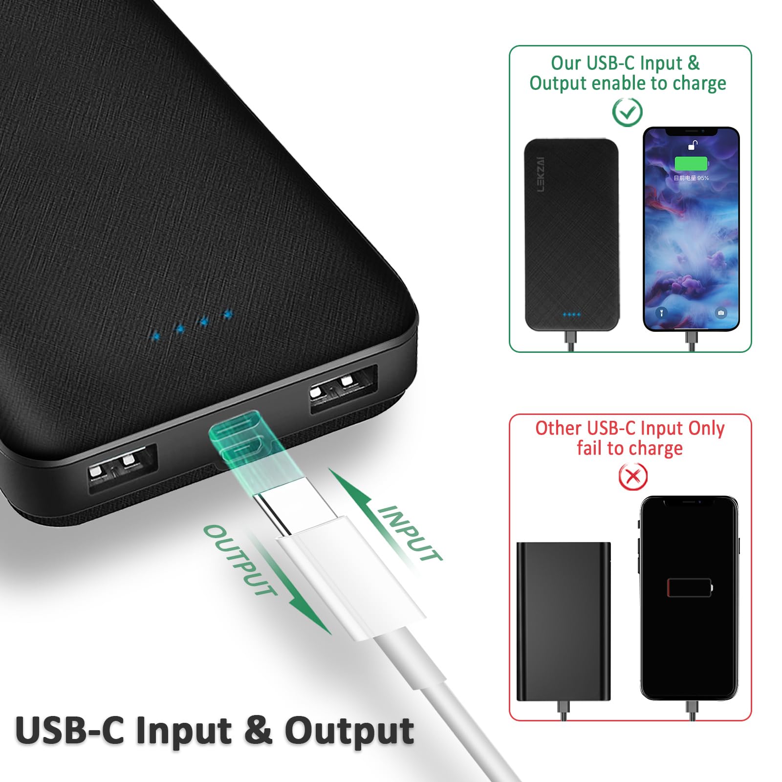 lekzai portable charger