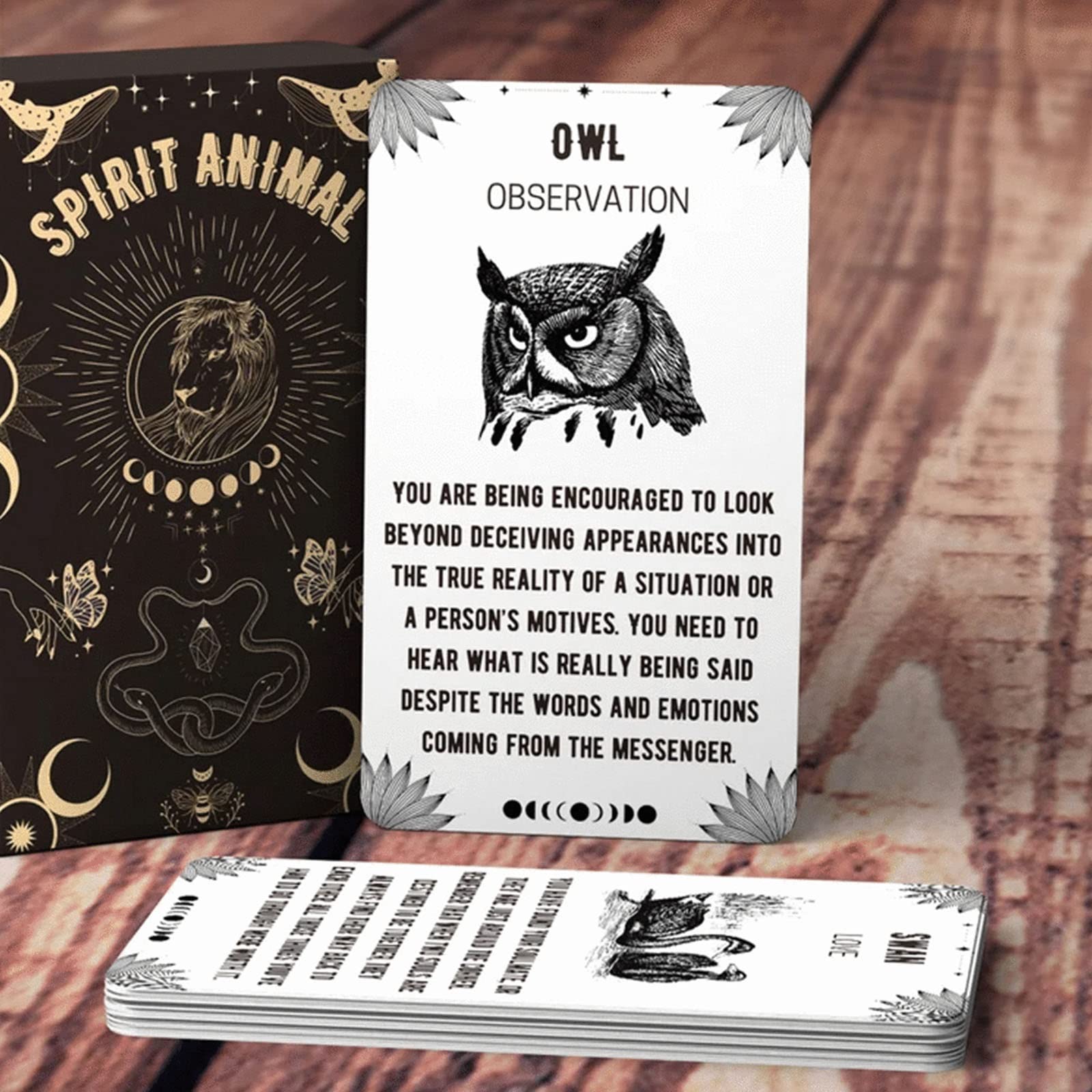 Spirit Animal Oracle Cards - 54 Oracle Cards Decks with Guidebook Spirit Animal Cards for Beginners Oracle Great Gift for Friend or Family