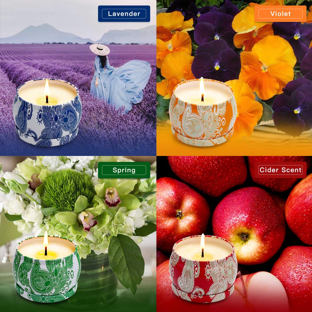 Yming Gifts for Women Scented Candles Gift Set Long Time Burning Bath and Body Works Relax Aromatherapy Candle Natural Soy Fragrance Candle for Festival Decorations, Fathers Day ,Garden Light