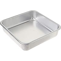 Nordic Ware Naturals Aluminum Commercial 8" x 8" Square Cake Pan, 8 by 8 inches, Silver