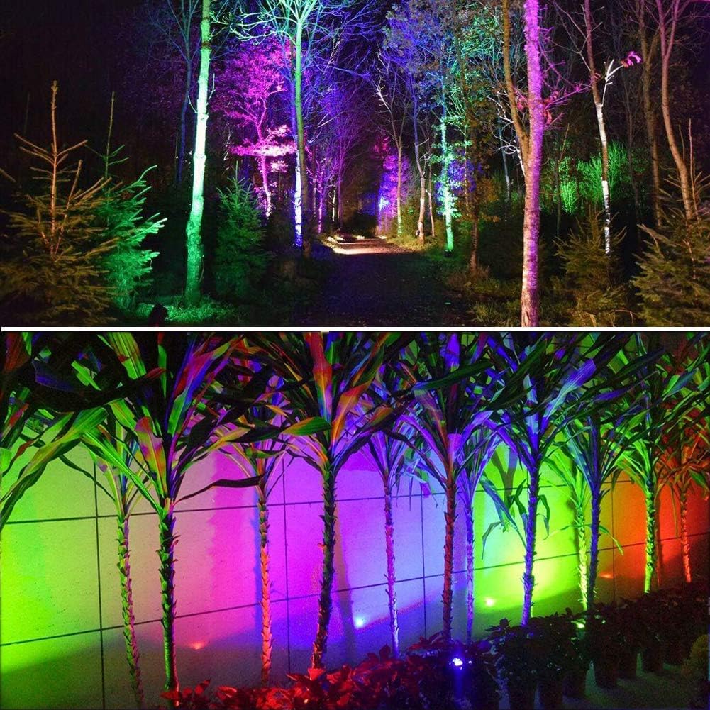 BOHON Solar Lights Outdoor - Ultra Bright, Waterproof, 9 LEDs Multi Color Spot Light with Auto On/Off, Solar Garden Light for Landscape Lighting Yard Patio Pathway (Changing & Fixed Color 2Pack) : Garden & Outdoor