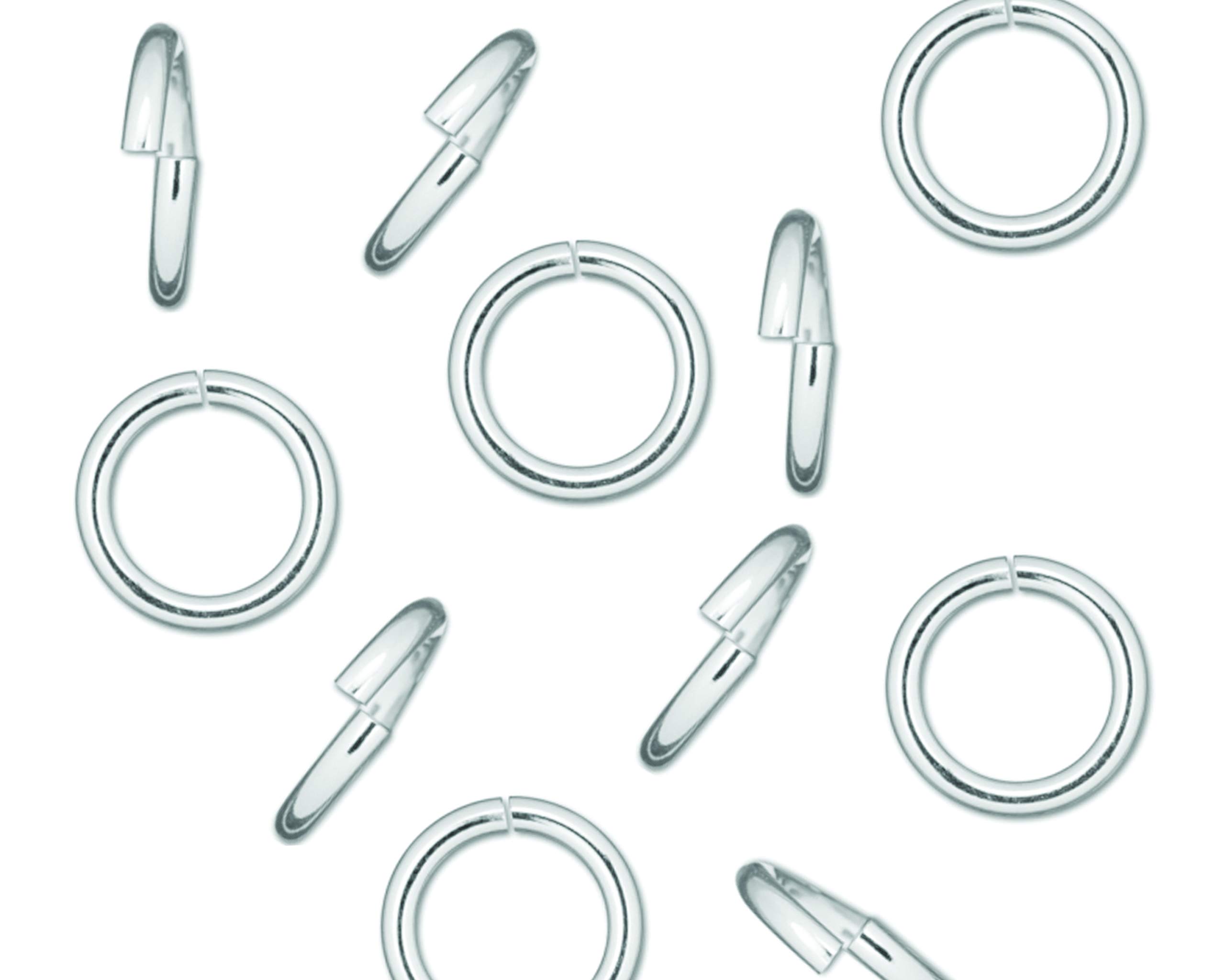BJC® Solid Sterling Silver 925 Jump Rings in 3mm in Multiple Quantities 1, 5, 10, 20, 50 0.50mm Thick Wire (4mm 5mm 6mm 7mm 8mm 9mm 10mm Availabe in Our Other Items) (50 Jump Rings)
