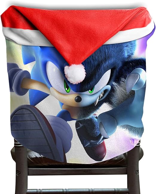 personalized santa hat chair cover