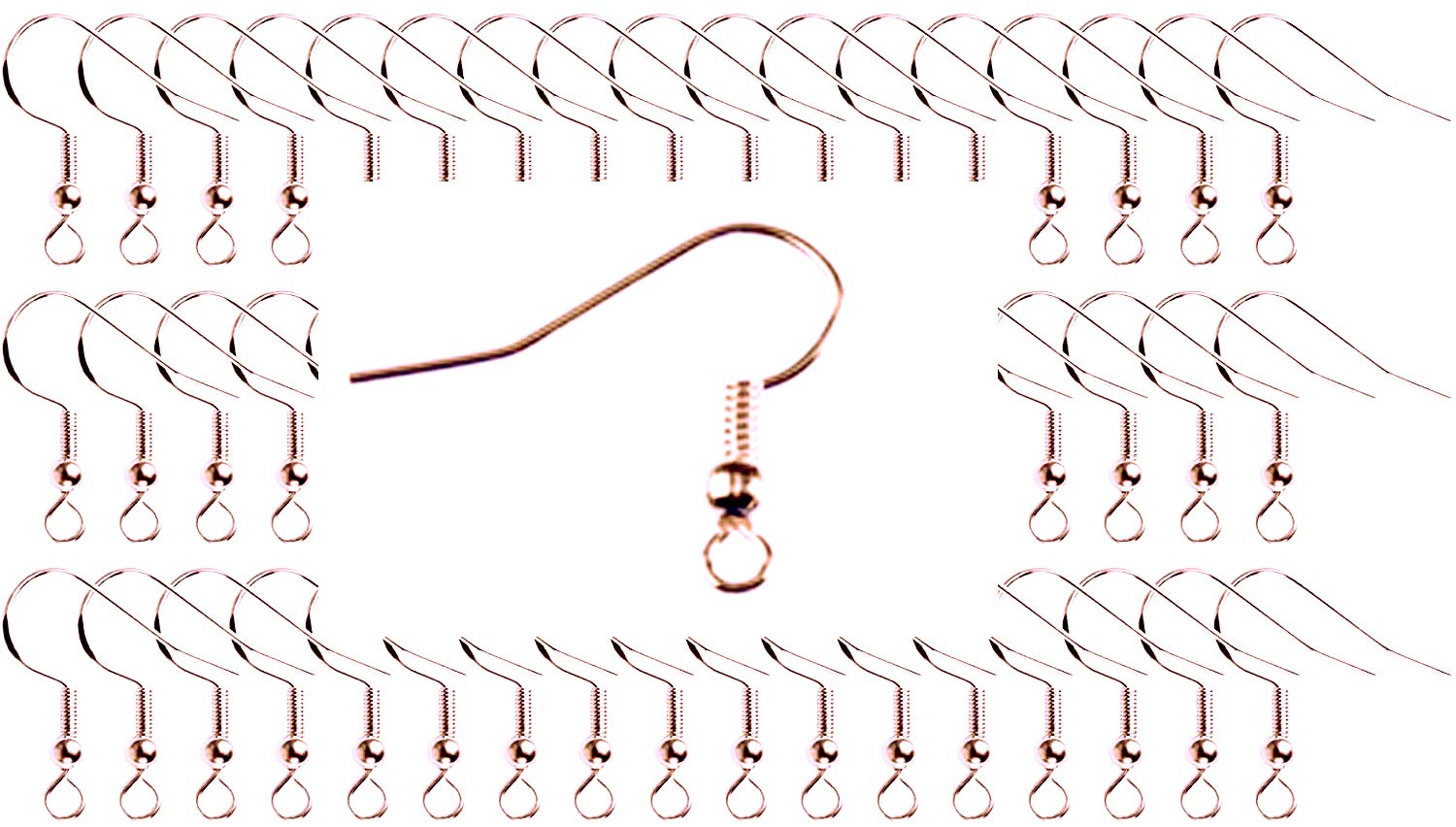 Earrings 300 Ear Hook Blanks Miniblings Fishhooks DIY Rosegold Rose Gold