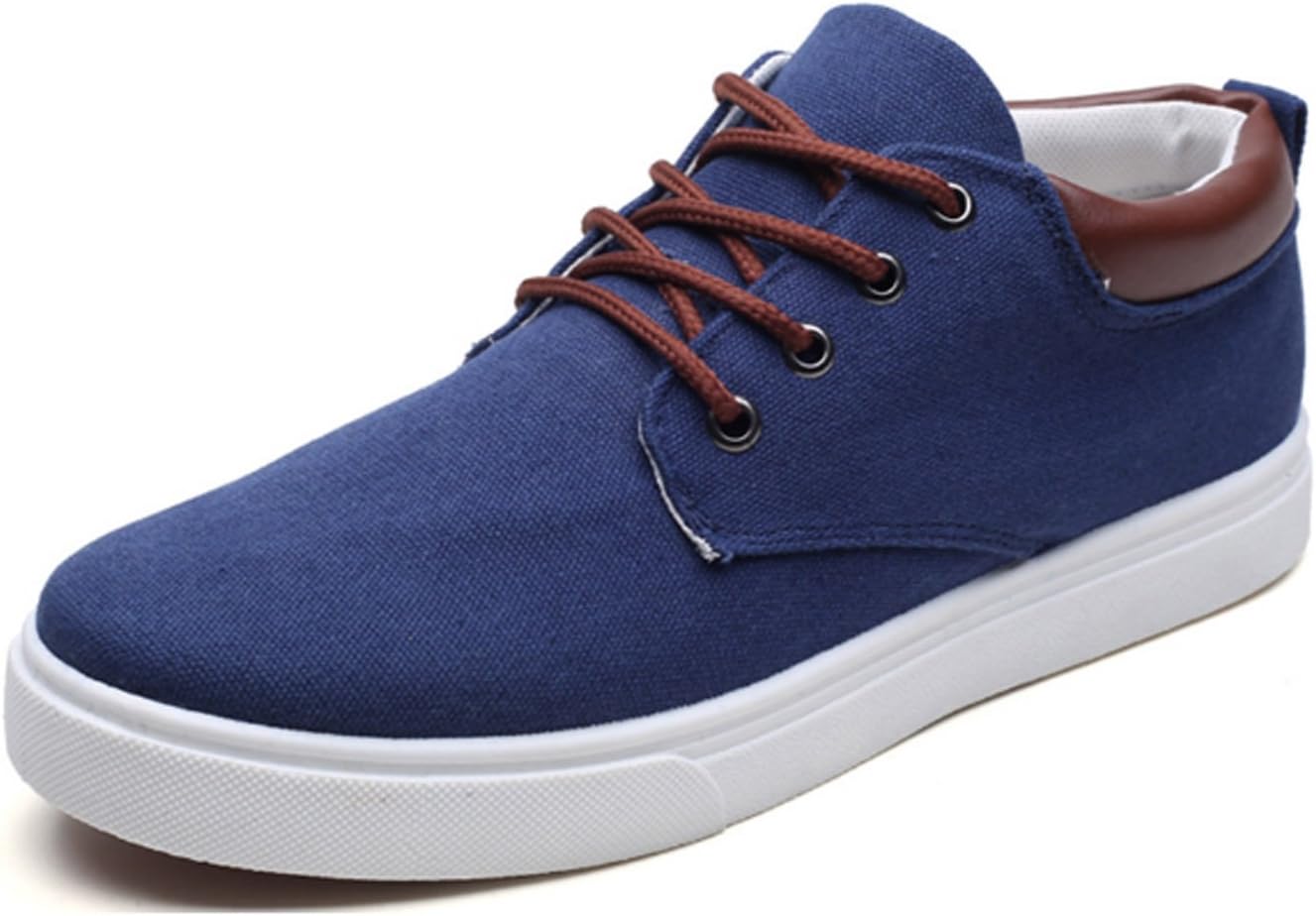 DANDANJIE New Men's Casual Canvas Shoes Height Increase Shoes Wearable Lightweight Breathability Practise Leisure Sports Hiking Mountaineer Shoes Sneakers