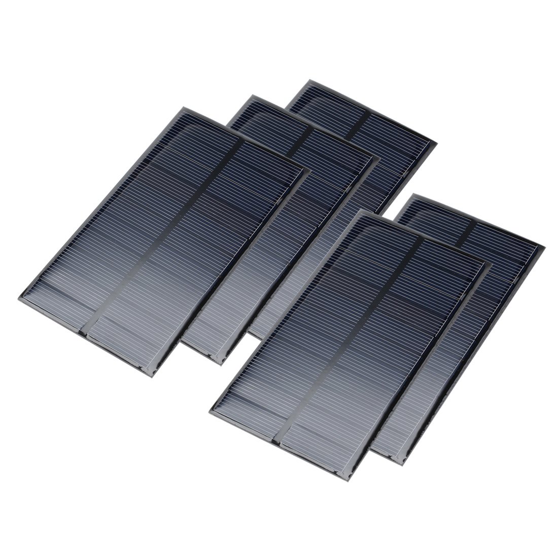 sourcingmap 5Pcs 5.5V 180mA Poly Mini Solar Cell Panel Module DIY for Light Toys Charger 124mm x 67mm