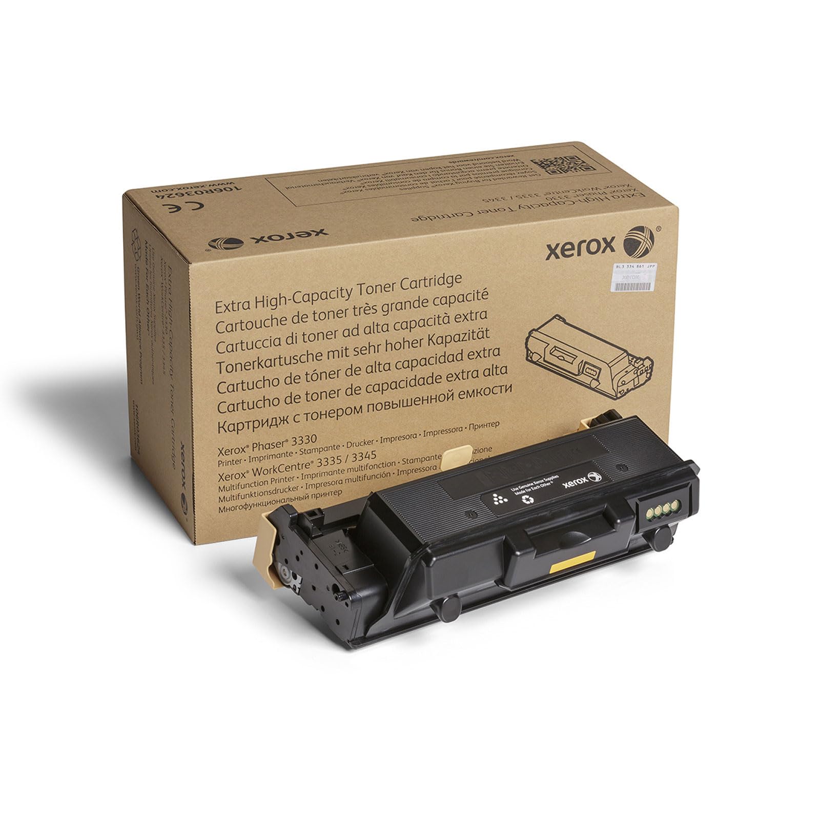 Xerox Genuine Phaser 3330 / Workcentre 3335 / 3345 Black Extra High Capacity Toner Cartridge (15,000 Pages) - 106R03624