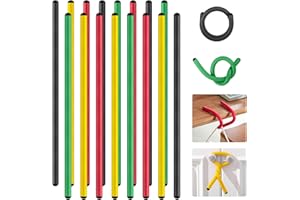 Ninehaoou 20 Pcs 17 Inch EVA Foam Twist Rubber Ties Reusable Bendable Cable Tie Straps Flexible Heavy Duty Twisty Ties for Organizing Cords Bundling (Red,Yellow,Green,Black)