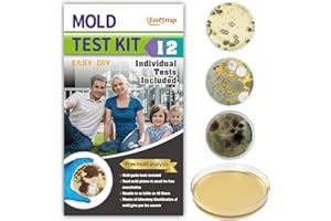 ENTIMP Mold Test Kit for Home Within 12 Individual Tests,DIY Detector at Home, Surface Mold,HVAC,Indoor Air Quality Testing Kits,Black Mold Testing,Includes Detailed Mold Identification Guide and Free Lab
