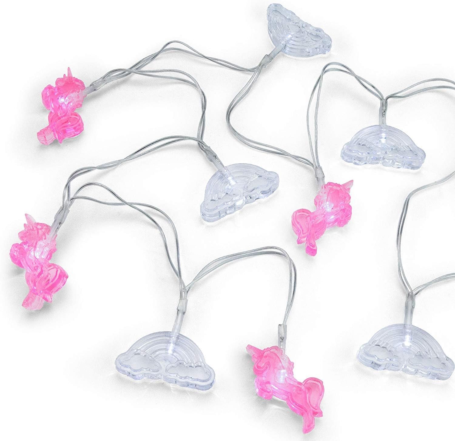 Decorative 10 LED Rope String Lights Battery Operated- Assorted Colours Unicorn Light Your Own
