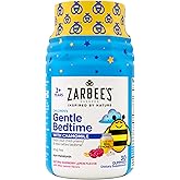 Zarbee's Gentle Bedtime Gummies for Kids - Melatonin-Free Blend of Natural Honey, Raspberry Lemon, and Chamomile Helps Children Unwind and Relax to Prepare for Sleep, 30ct