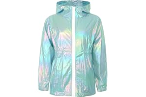 MODAFANS Girls Boys Rain Jacket Lightweight Waterproof Hooded RainCoats Windbreaker for Outdoor 4-13year