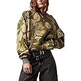 Yuemengxuan Womens Graphic Hoodies Y2K Floral Oversized Sweatshirt Aesthetic Preppy Vintage Cute Hoodies with Pockets