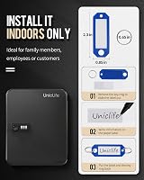 Uniclife 28-Key Steel Key Cabinet with 3-Digit Lock Wall Mounted view 7