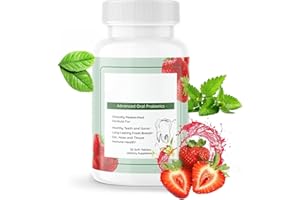 FREDYTAR Probiotics for Gums and Teeth Healthy & Fresh Breath - 3.5 Billion Advanced Oral Probiotics, Chewable Dental Probiotics for Mouth Bad Breath, 2 Month Supply, 60 Tablets/Bottle