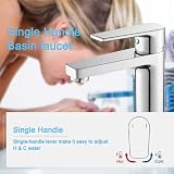 GRICOL Bathroom Sink Tap Single Lever Mixer Chrome Silver view 4