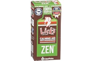 Licks Pill Free Zen Dog Calming - Calming Aid Supplements for Aggressive Behavior and Nervousness - Calming Dog Treats for Stress Relief & Dog Health - Gel Packets - Braised Beef Flavor, 5 Use