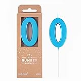 PHD CAKE 2.76 Inch Modern Blue 0 Number Birthday