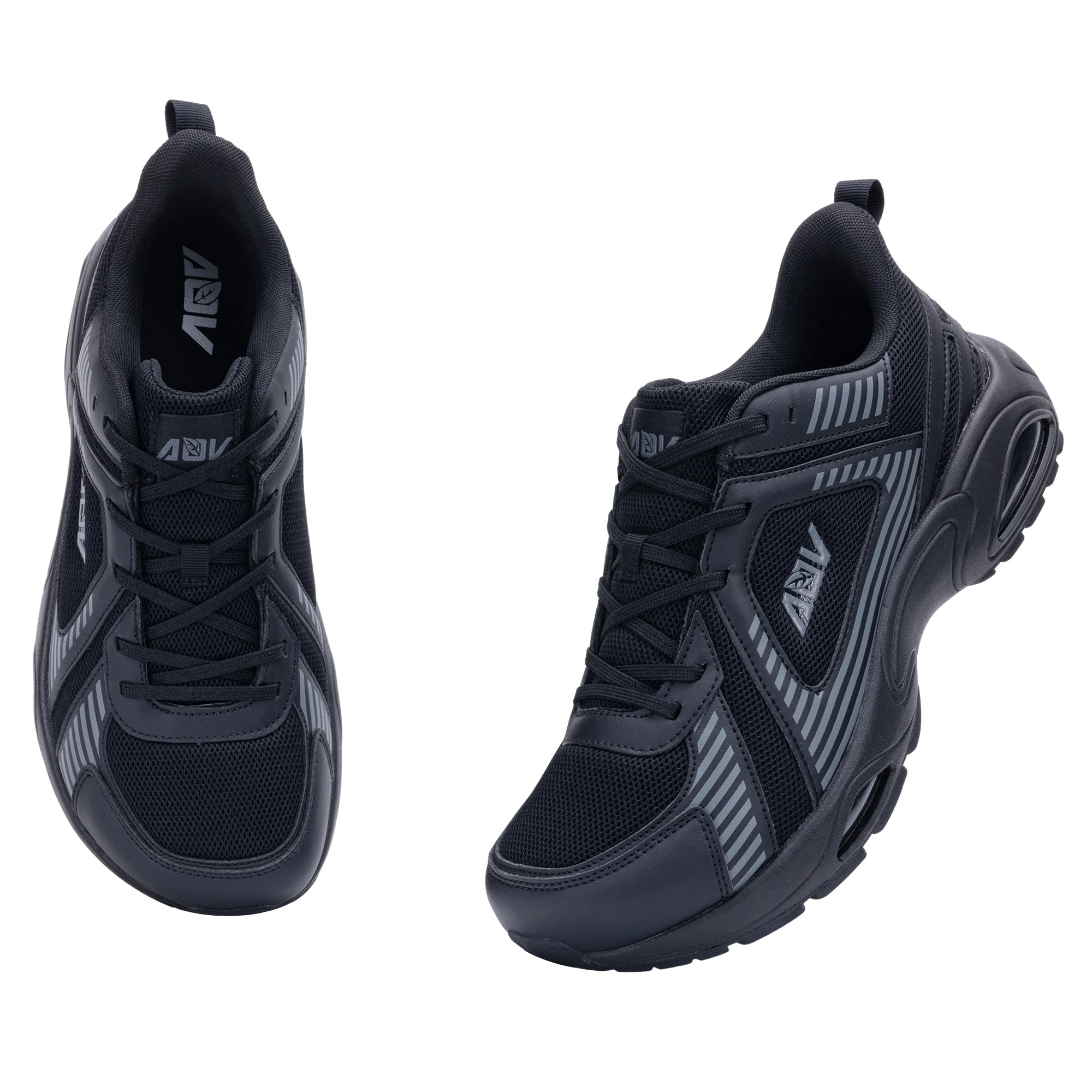 Photo 1 of Artlea Mens Athletic Wide Toe Box Running Shoes Plantar Fasciitis Arch Support Sneakers Orthotic Tennis Walking Shoes Slip On Sneakers Black Grey US 11