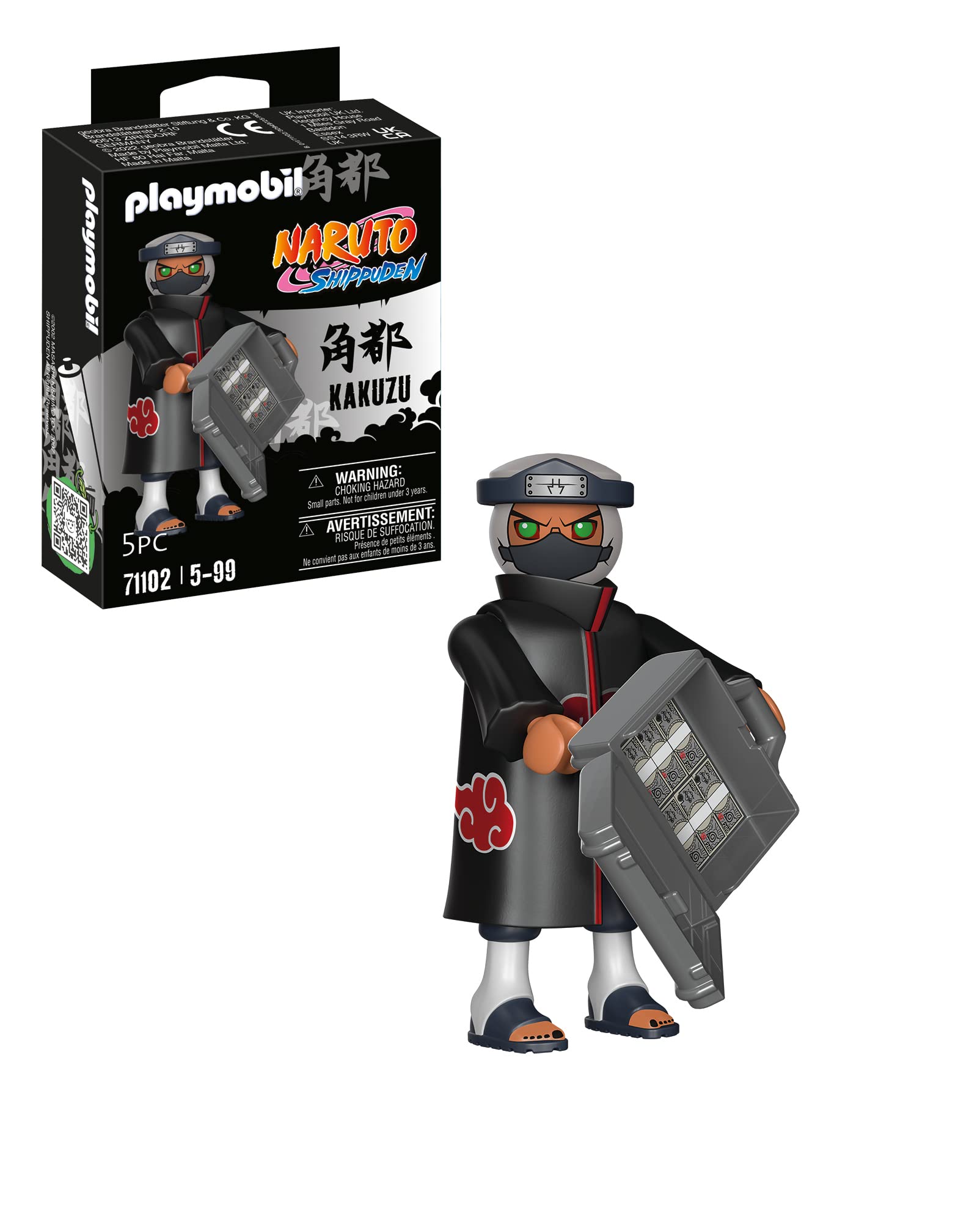 Playmobil 71102 Naruto: Kakuzu Figure Set, Naruto Shippuden Anime Collectors Figure, Playset Suitable for Children and fans 5+ years