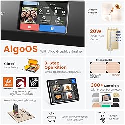 Algolaser 20W Laser Engraver Machine - Alpha MK2