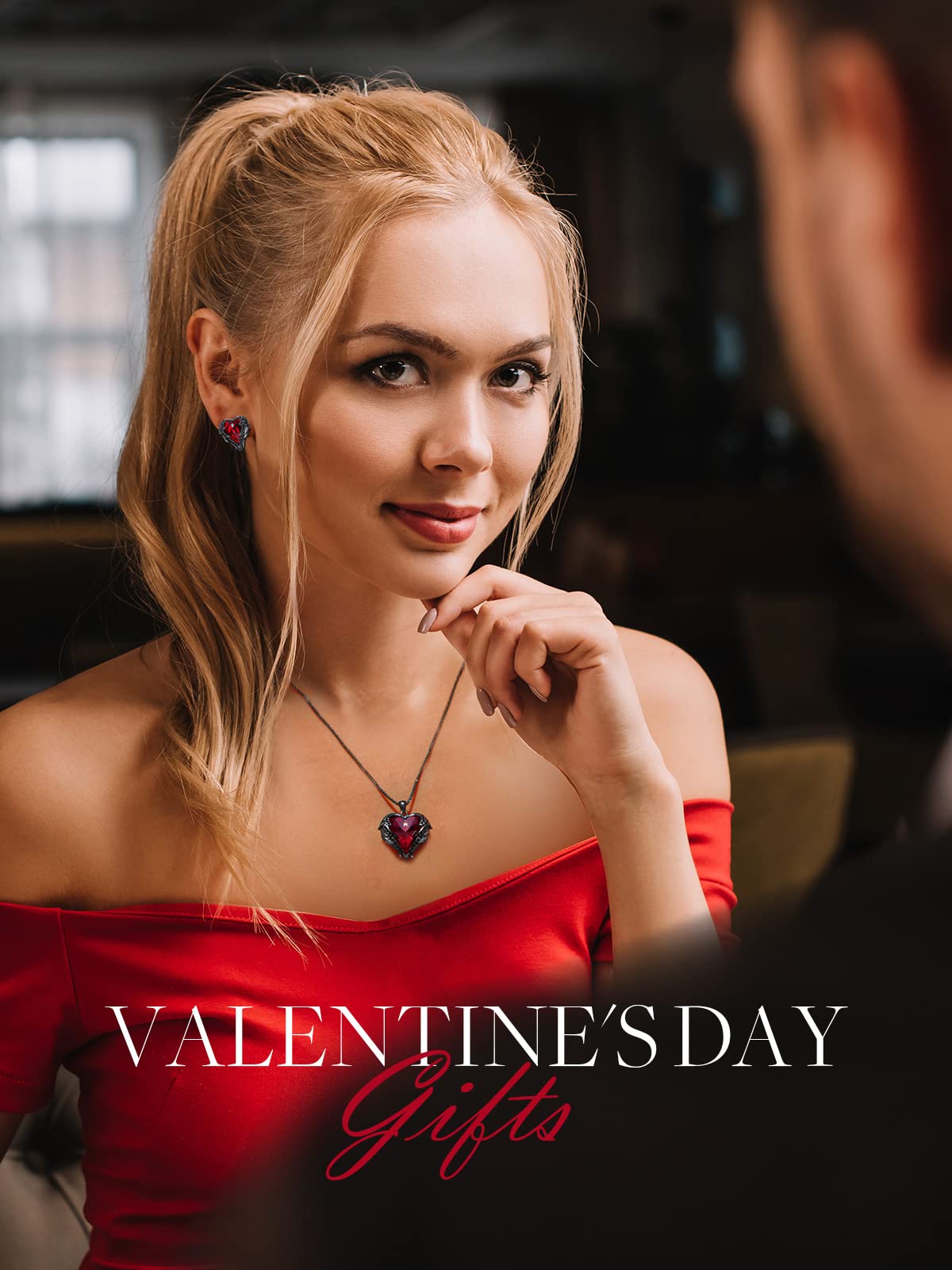 Angel Wing Love Heart Necklaces for Women