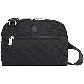 Anuschka Wanderlust Quilted Fabric Collection Women's Vegan Dome Crossbody - Black
