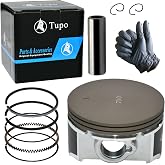 Tupo GX200-70 Piston Top End Rebuild Kit | High Compression Flat Top 70mm Compatible with Predator 212 224 GX160 GX200 5.5HP 6.5HP Gas Engine Mini Bike Go Kart