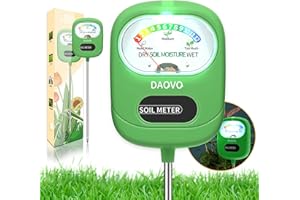 DAQVQ Soil Moisture Meter, Plants Moisture Meter Upgraded-Large Screen-Soil Hygrometer with Light- Plant Water Meter for Indoor and Outdoor Hous Plants, Garden, Farm, Lawn Soil Tester-Baby-Green