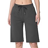 SPECIALMAGIC Bermuda Shorts for Women – Athletic Shorts for Women with Pockets, for Women Walking Athletic Workout