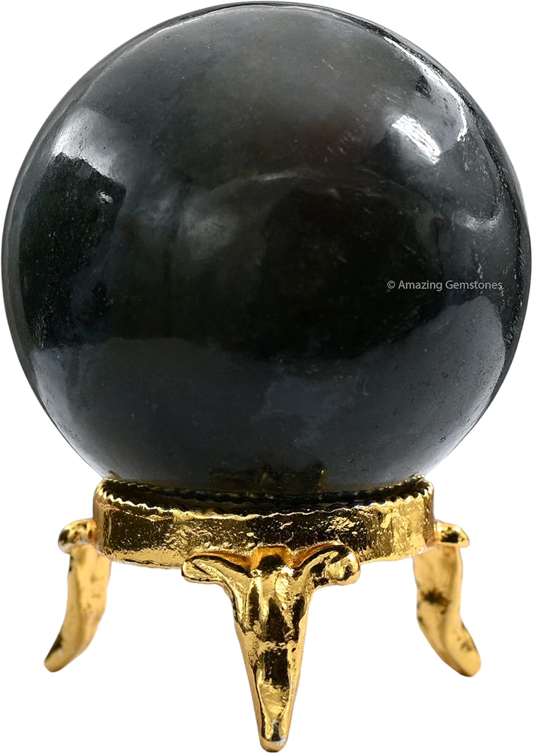 Mixed Media - Moss Agate Crystal Ball with Stand - 2