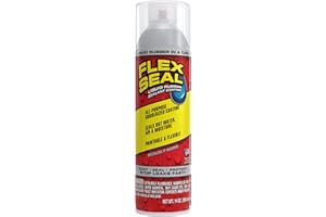 Flex Seal, 14 oz, Clear, Stop Leaks Instantly, Transparent Waterproof Rubber Spray On Sealant Coating, Perfect for Gutters, Wood, RV, Campers, Roof Repair, Skylights, Windows, and More