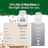 Nu U Nutrition Psyllium Husk Capsule 1400mg Vegan 240 cap UK Made view 8