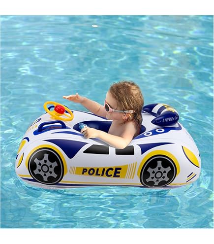 Flotteur pour bébé avec auvent UPF et siège sécurisé pour piscine, lac et plage, flotteur de natation gonflable pour bébés de 6 à 12 mois