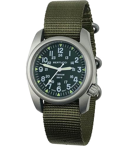 Amazon.com: BERTUCCI® 44 mm Titanium Field Watch - A-4TS Super