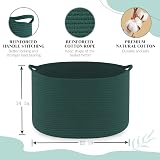 Maliton Extra Large Laundry Basket 50 x 33 cm Foldable Blackish Green view 2