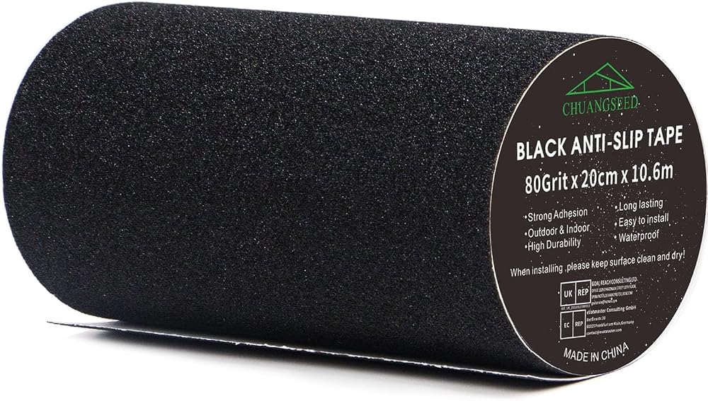Heavy Duty Black Anti Slip Tape 8x35Ft High Traction 20cmx10.6m