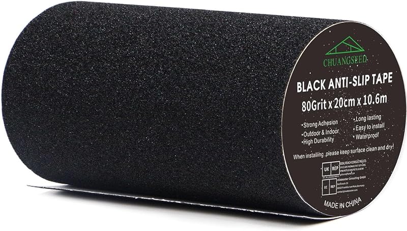 Heavy Duty Black Anti Slip Tape 8x35Ft High Traction 20cmx10.6m
