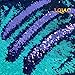 Reversible Sequin Fabric-Turquoise Purple Shimmer Mermaid Sequin Fabric Emboridery Flip Up Sequin Fabric by The Half Yard Clothing Wedding/Evening Dress DIY